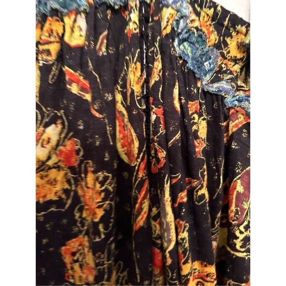 Free People New! Rare Garden Party Floral Print Maxi Dress\Top Ivory Combo Sz Xs - Picture 9 of 10